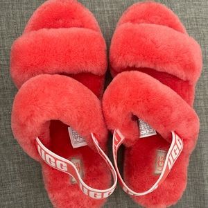 Ugg Fluff Yeah Genuine Shearling Slingback Sandal